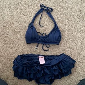 Juicy Couture Regal full bikini set navy blue